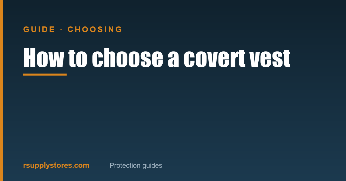 How to choose a covert vest — R Supply Store guide