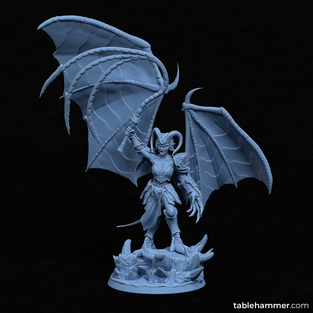 Nyssara the Cursed – Demon Queen of Shadows (60mm Base)
