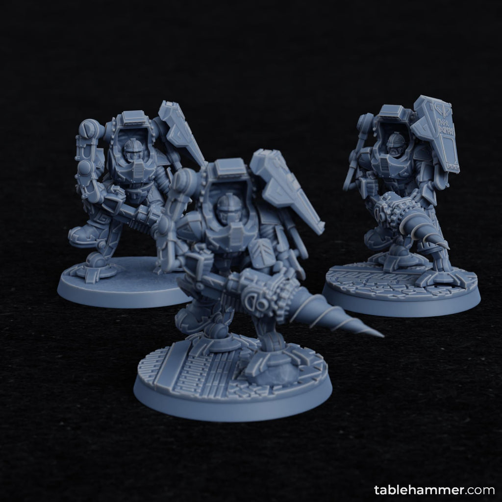 Exo Dwarves with drills (Federation of Tyr)