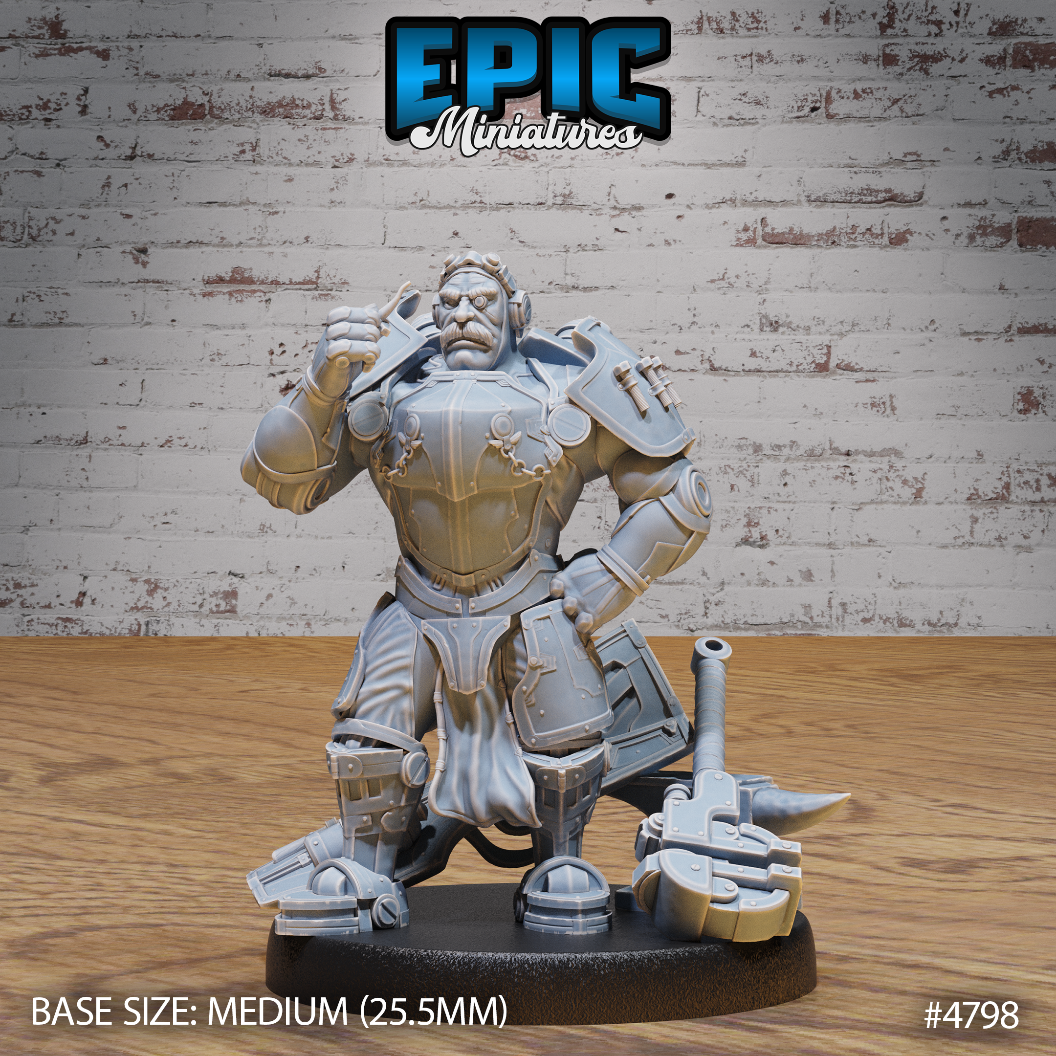 Epic Miniatures Tinkerer Knight - Steampunk Fantasy D&D Tabletop Miniature