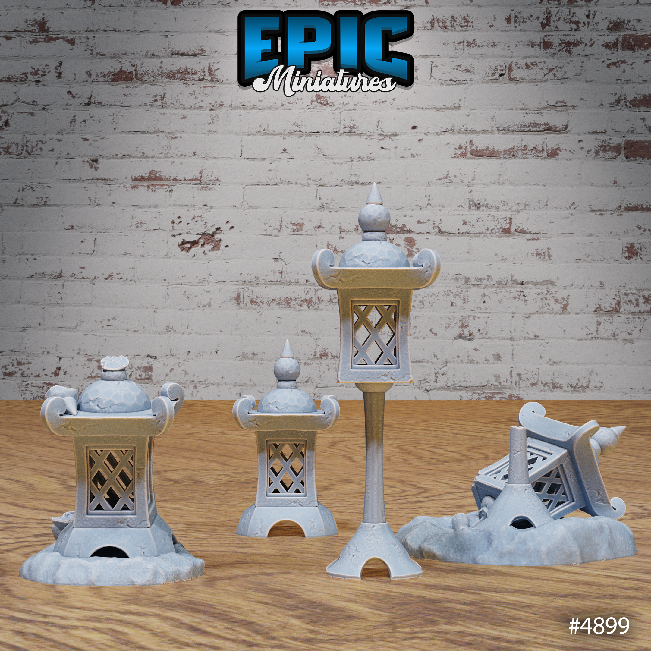 Eastern Temple Terrain Scatter Full Set of 35 Models | Legends of the East | Epic Miniatures | D&D Tabletop Miniature