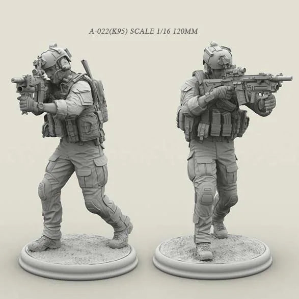 1/16 Scale Modern Special Forces Gunner Resin Figure Kit - Unassembled Operator