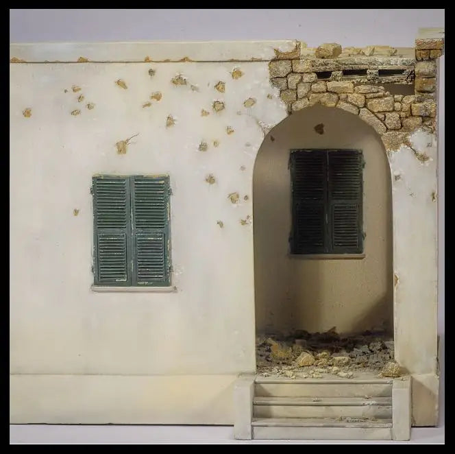 1/35 Ruined Building Corner Diorama Base | Urban Warfare Terrain Resin