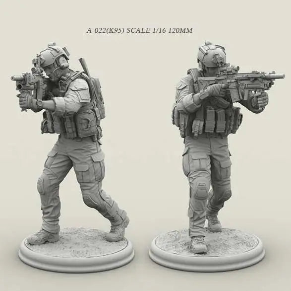 1/16 Scale Modern Special Forces Gunner Resin Figure Kit - Unassembled Operator
