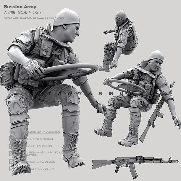 1/35 Russian Army Driver / Vehicle Crew Resin Figure Kit - Modern Military