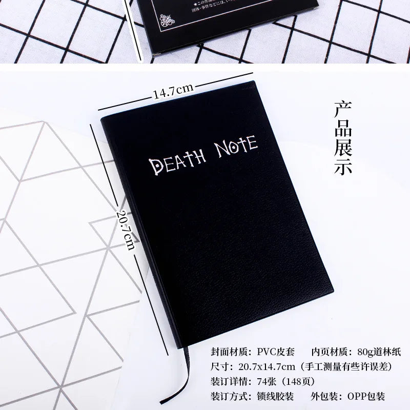 Death Note Notebook Set Leather Anime Journal Collectible Writing Book School Gift