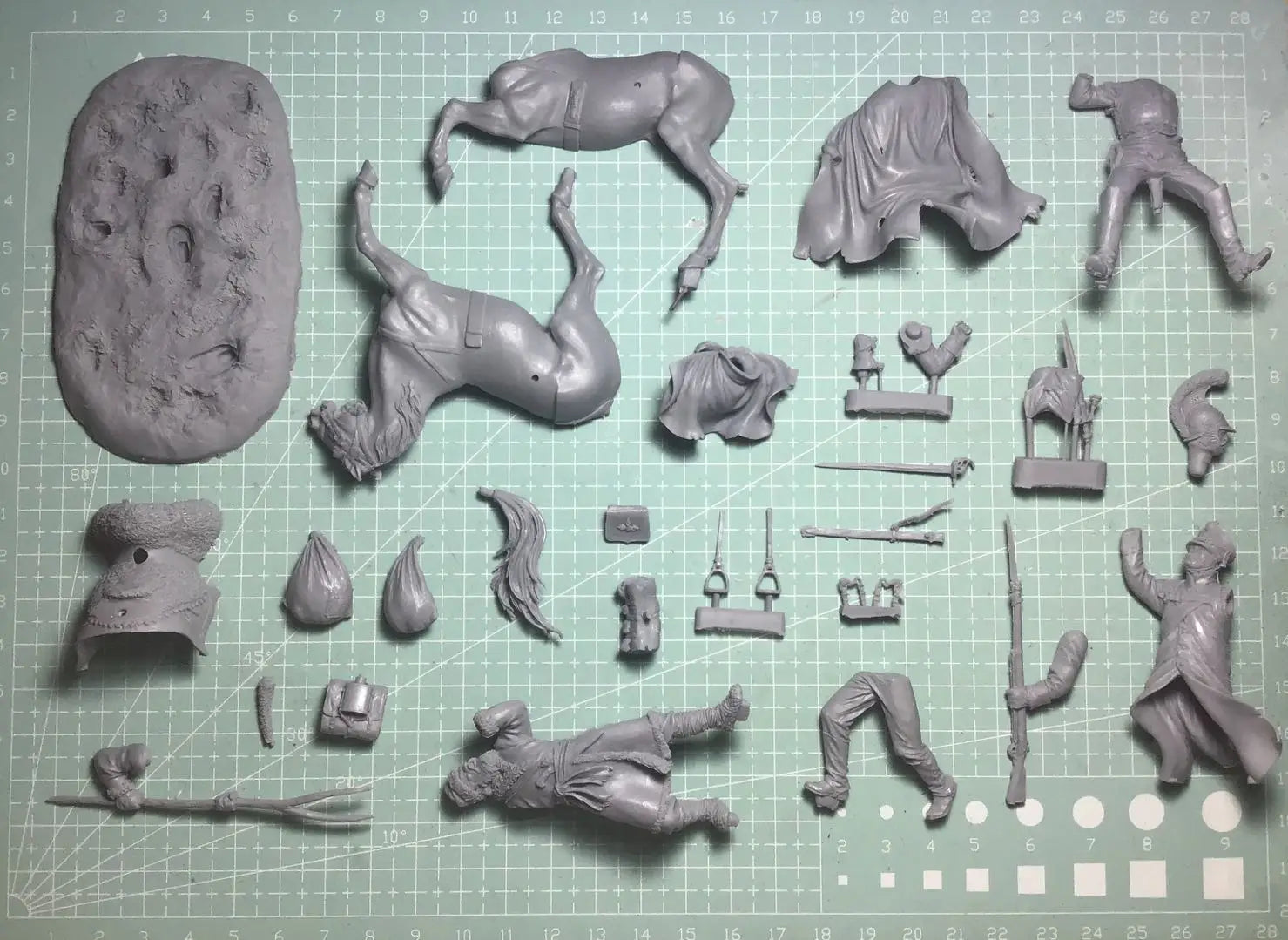 1/32 - 54mm Historical Resin Figure | Mounted Cavalry & Soldiers GK Model Kit Unassembled and Unpainted - R Supply Store