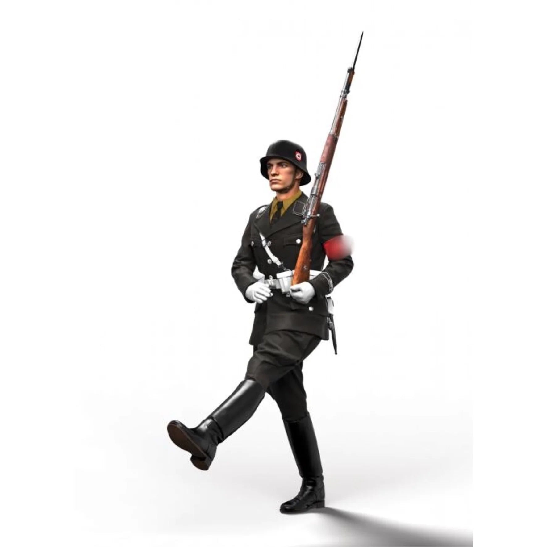 1/16 Scale WWII German Elite Guard Marching Figure Resin Kit - Parade Uniform Miniature