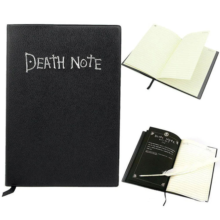 Death Note Notebook Set Leather Anime Journal Collectible Writing Book School Gift