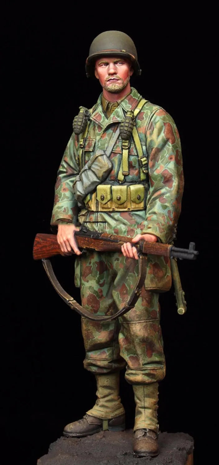 Unpainted Kit 1/16 US Infantry Normandy soldier figure Historical Resin Figure miniature garage kit - R Supply Store