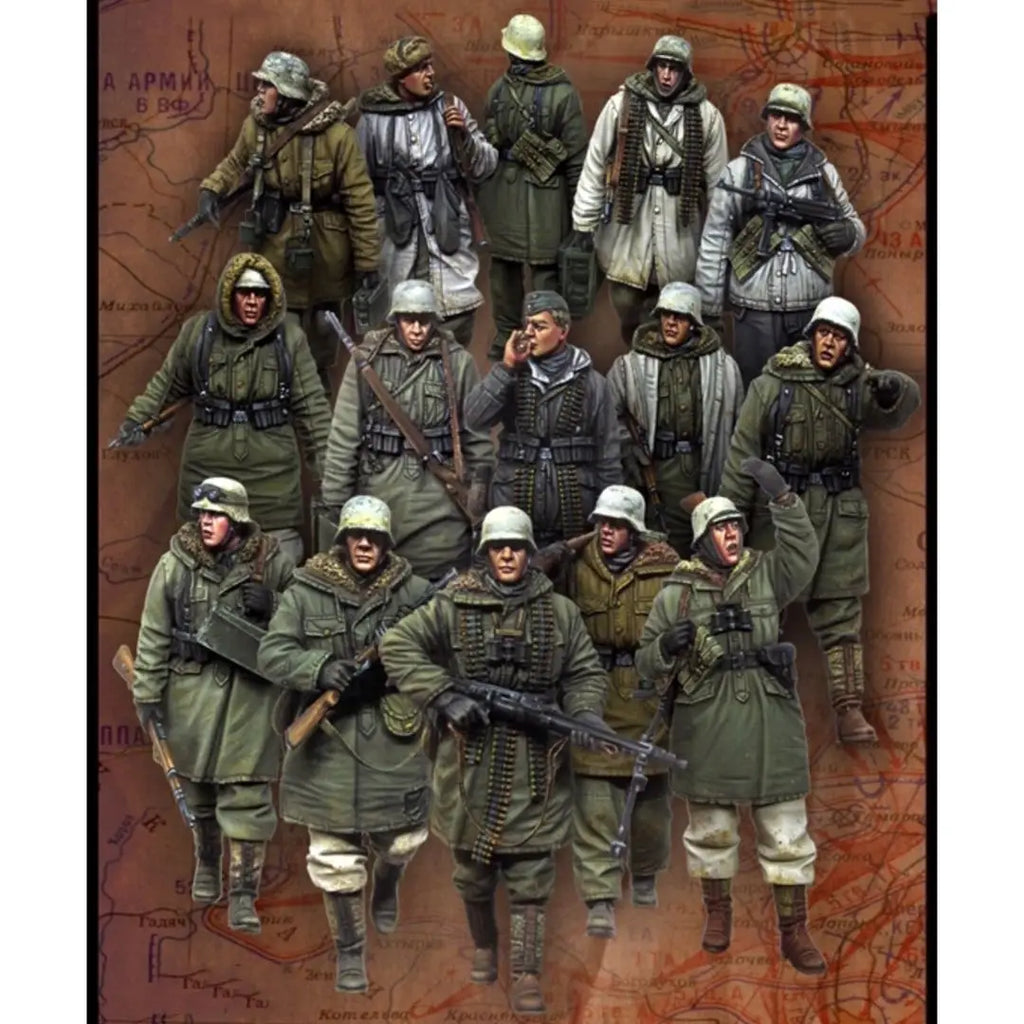 1/35 German Eastern Front Winter Soldier Resin Set | 15 Figure Kit - R Supply Store