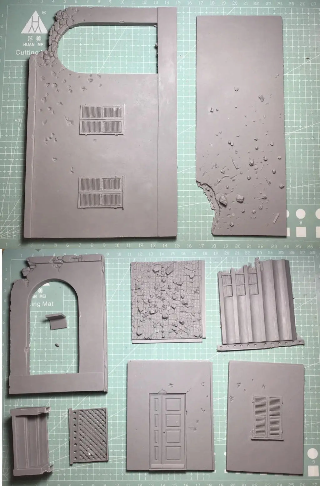 1/35 Ruined Building Corner Diorama Base | Urban Warfare Terrain Resin