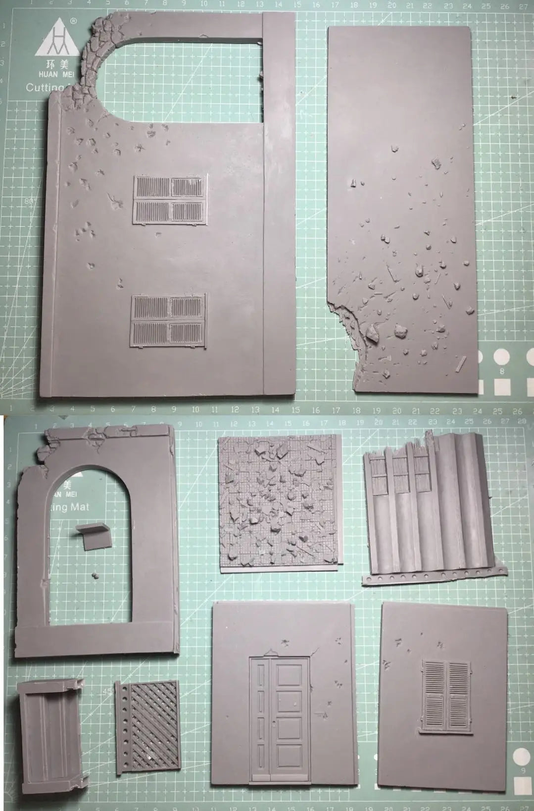 1/35 Ruined Building Corner Diorama Base | Urban Warfare Terrain Resin
