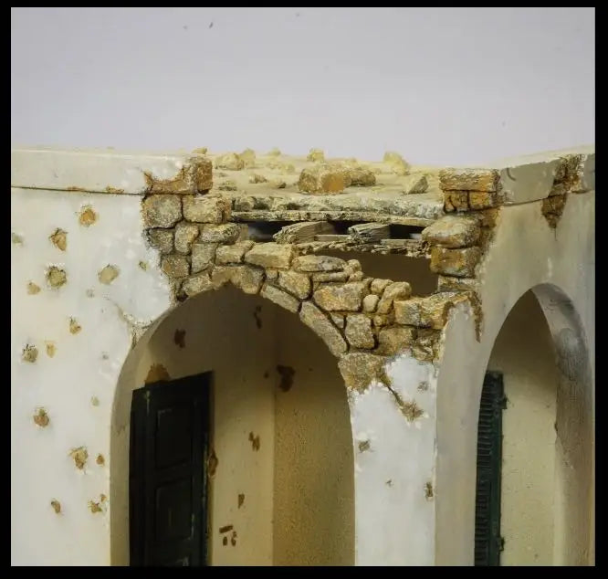 1/35 Ruined Building Corner Diorama Base | Urban Warfare Terrain Resin