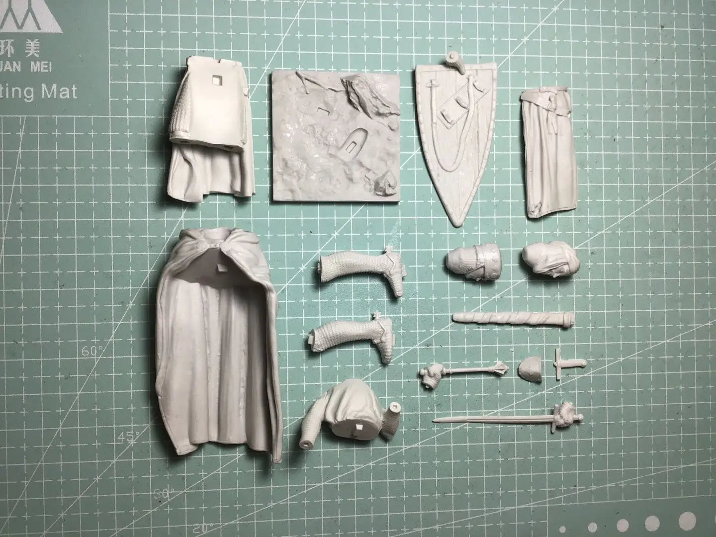 75mm Medieval Crusader 3-Figure Resin Set | Historical Diorama GK