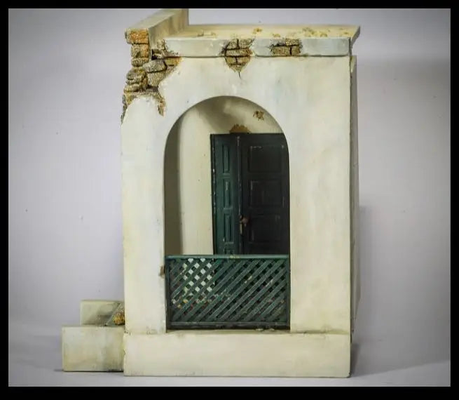 1/35 Ruined Building Corner Diorama Base | Urban Warfare Terrain Resin