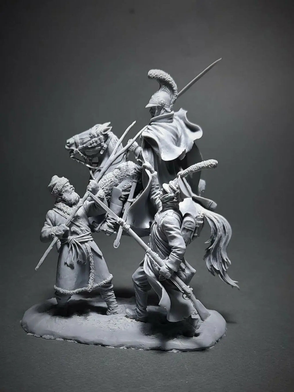 1/32 - 54mm Historical Resin Figure | Mounted Cavalry & Soldiers GK Model Kit Unassembled and Unpainted - R Supply Store