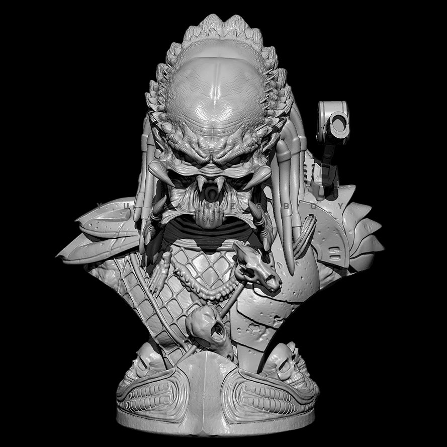 65MM Predator Hunter Bust Resin Model Kit | Sci-Fi Alien Figure