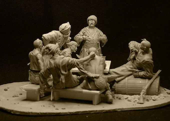 1/24 Cossack Council Resin Figure Set | Historical Meeting Diorama GK