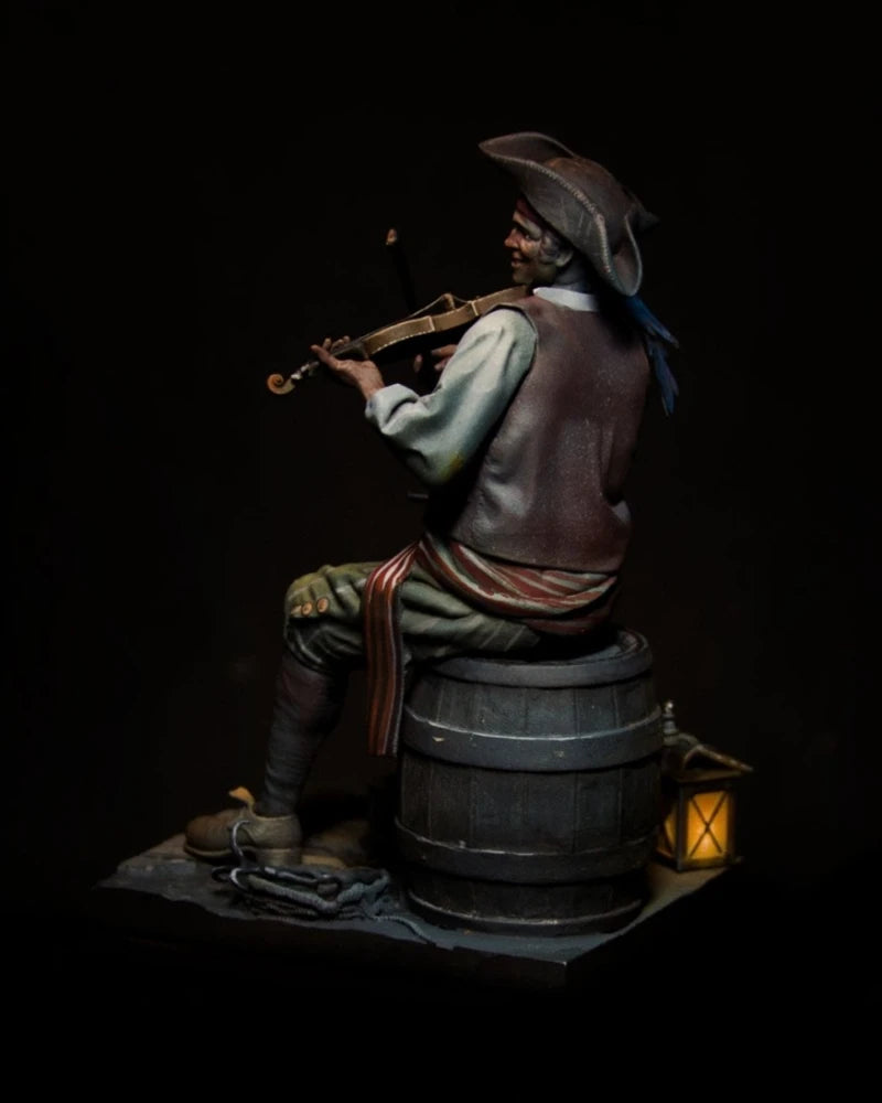 1/24 Scale Die-Cast Resin Figure Model Kit Pirate Playing The Violin Hobby Miniature Toys Unassembled and Unpainted DIY Diorama - R Supply Store