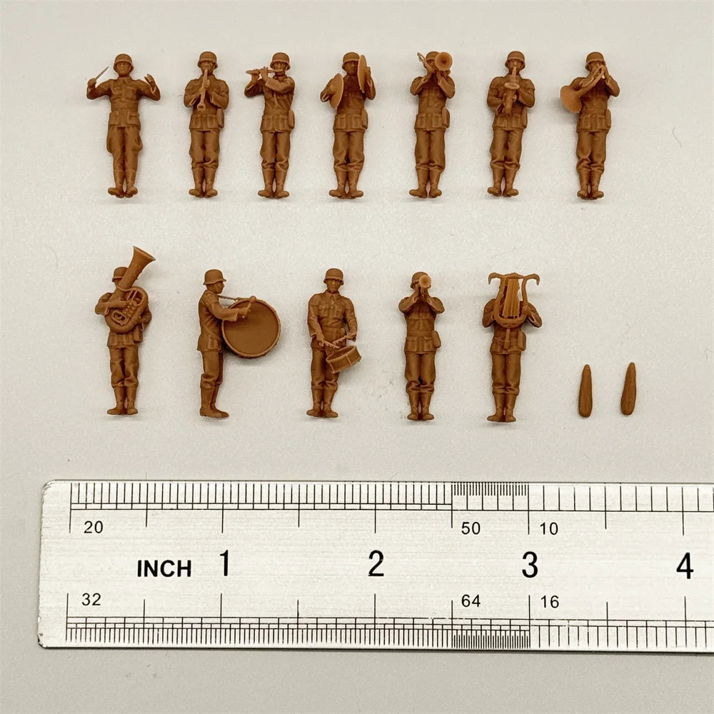 1/72 Scale WWII German Army Military Band Resin Figure Set (12 Figures) - Parade & Ceremony Diorama