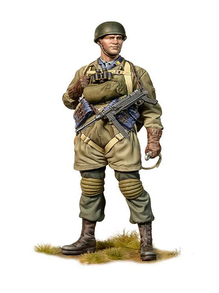 1/16 Scale (120mm) WWII Allied Paratrooper Resin Figure - Airborne Jumper Model Kit