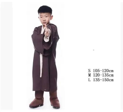 Kids Jedi Knight Costume - Star Wars Obi-Wan Kenobi - Anakin Skywalker Cosplay Robe set