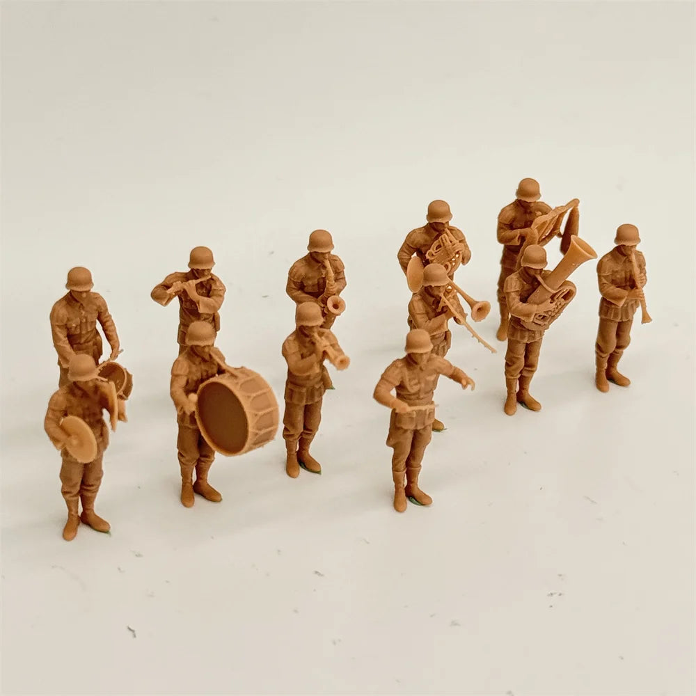 1/72 Scale WWII German Army Military Band Resin Figure Set (12 Figures) - Parade & Ceremony Diorama