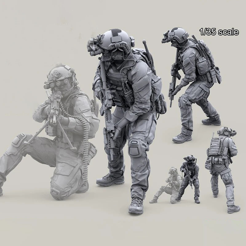 1/35 Scale Elite Special Forces Resin Figures Set (x6) - Dynamic Modern Ops Diorama Kit