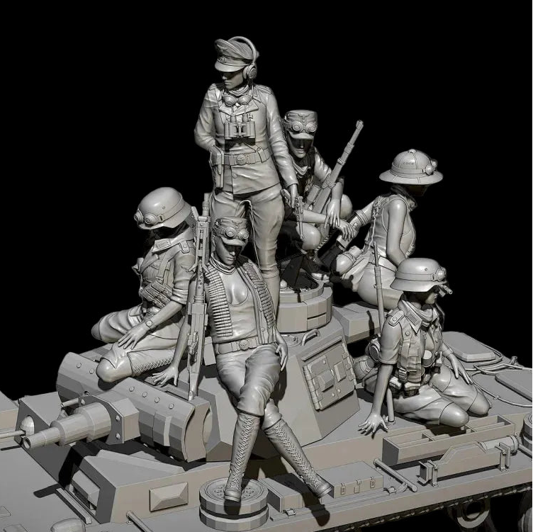 1/35 Scale Women in World War II: Panzerkampfwagen IV Crew | Resin Model Collection