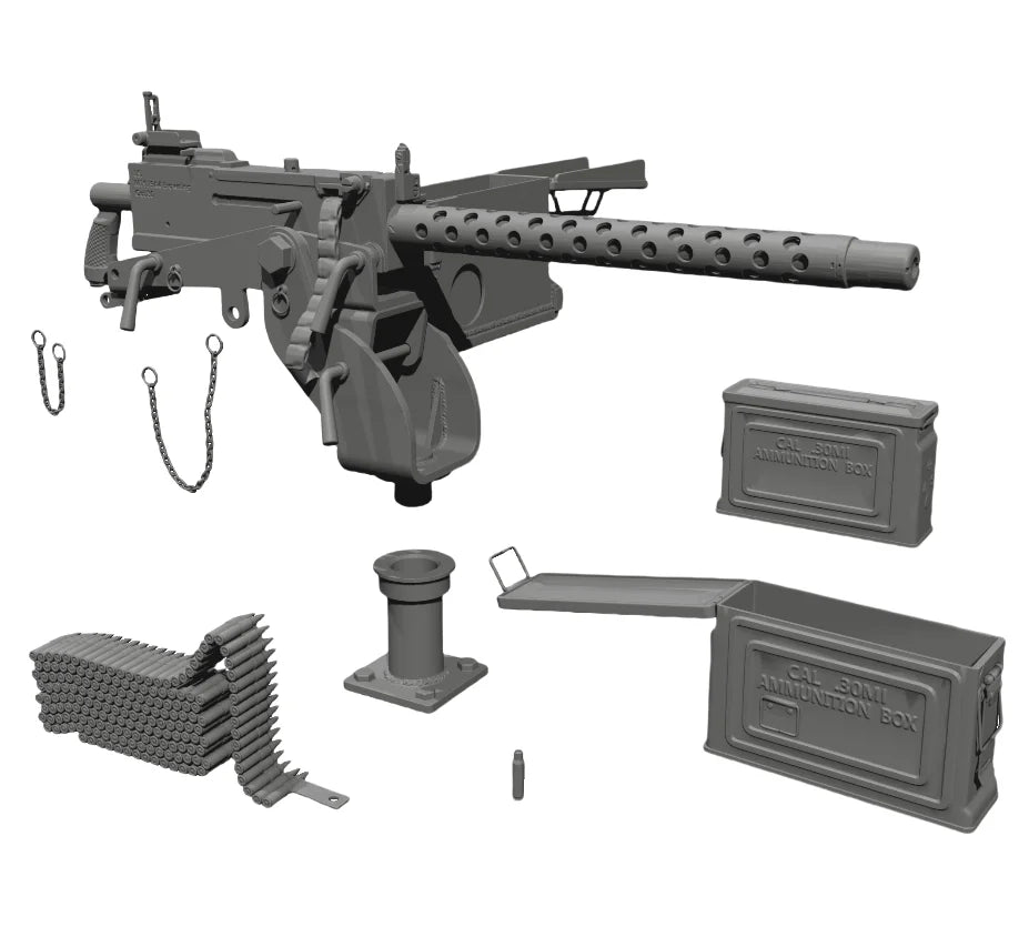 1/16 1/35 M1919A4 .30 Cal Tank Mount Kit | WWII Machine Gun Set