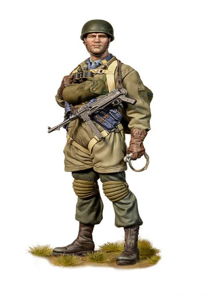 1/16 Scale (120mm) WWII Allied Paratrooper Resin Figure - Airborne Jumper Model Kit