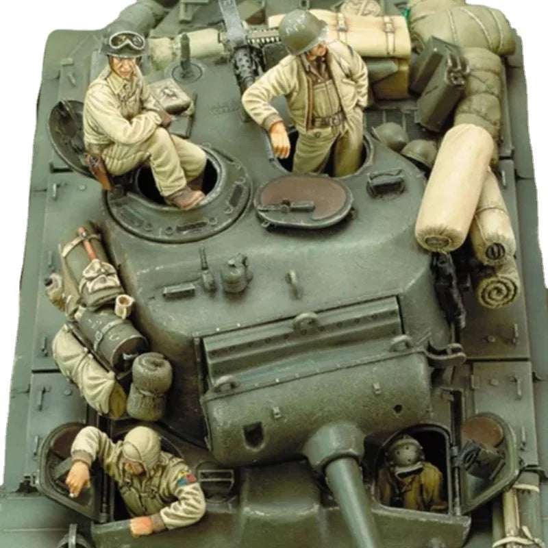 1/35 Scale US Army Tank Crew Set 🇺🇸 4 Resin Figures Model Kit Unassembled Unpainted - R Supply Store