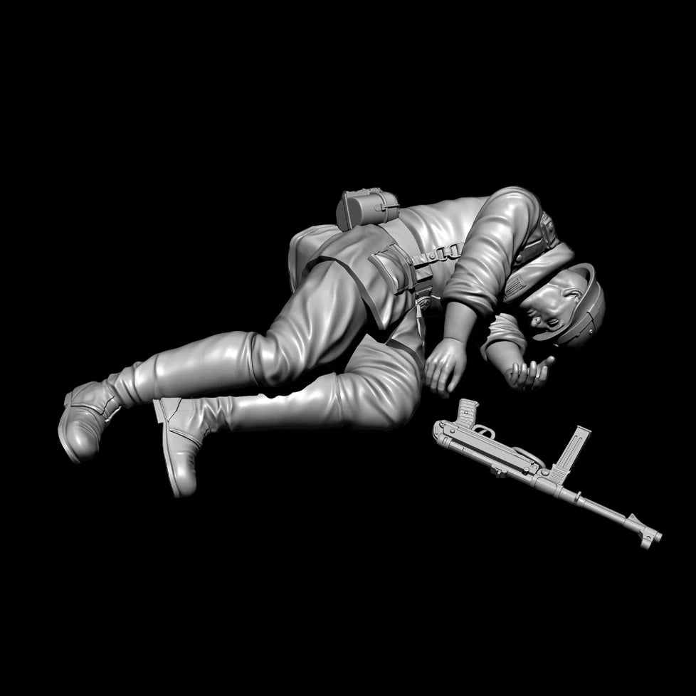 1/35 Scale WWII Fallen German Infantry Resin Figure Kit - Killed in Action Diorama Detail