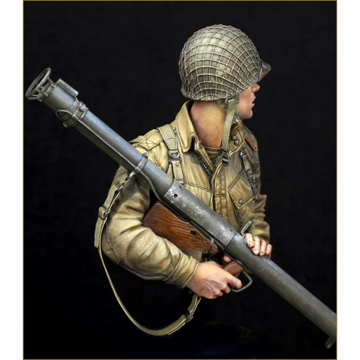 1/10 resin unpainted model kit, bust US 101st Airborne Division equipped with bazooka Unassembled and unpainted GK