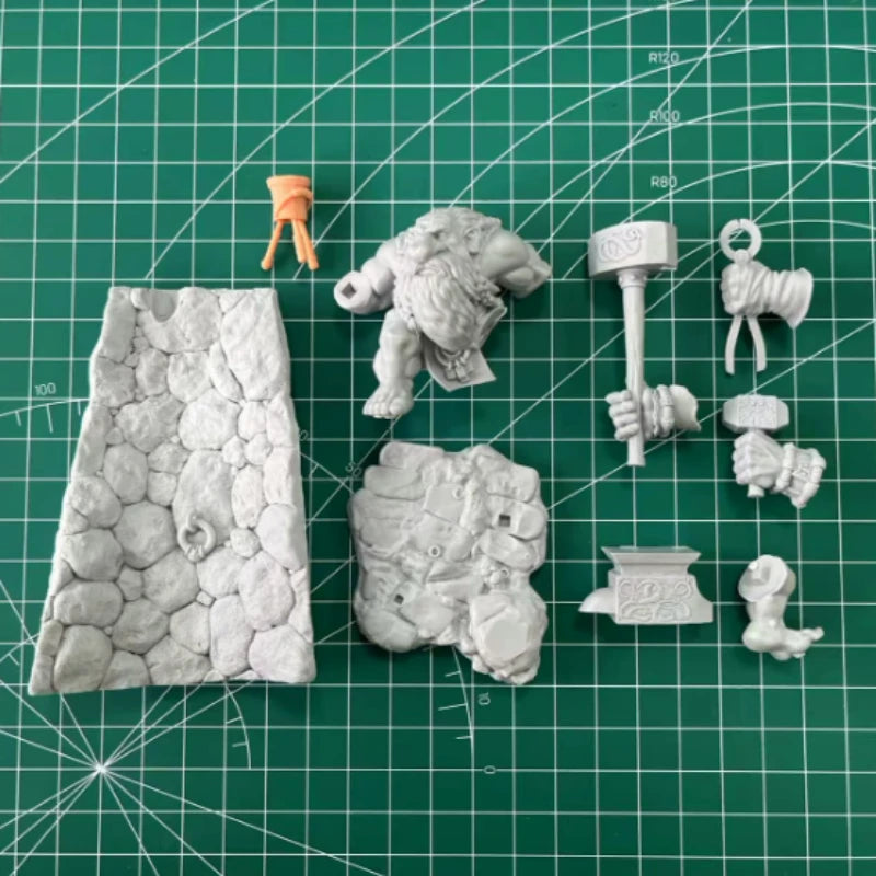 1/24 Scale Die-Cast Resin Figure Model Kit Dwarf Warrior Hobby Miniature Toy Unassembled Unpainted DIY Diorama