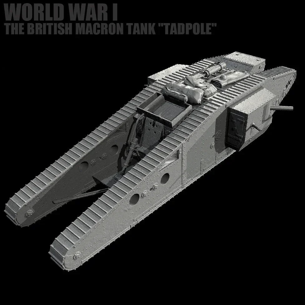 1/35 Scale WWI Tadpole Tank | Resin Model Kit | Self-Assembled Historical Vehicle - R Supply Store