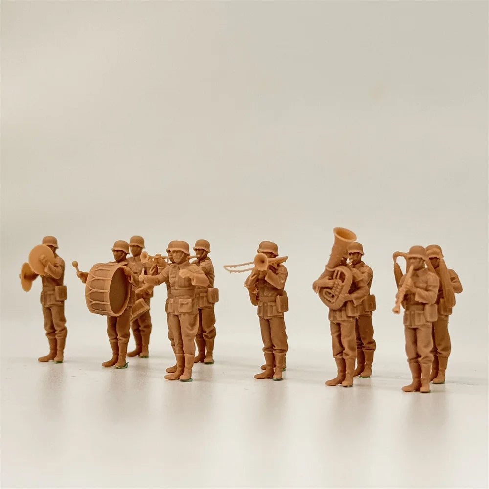 1/72 Scale WWII German Army Military Band Resin Figure Set (12 Figures) - Parade & Ceremony Diorama