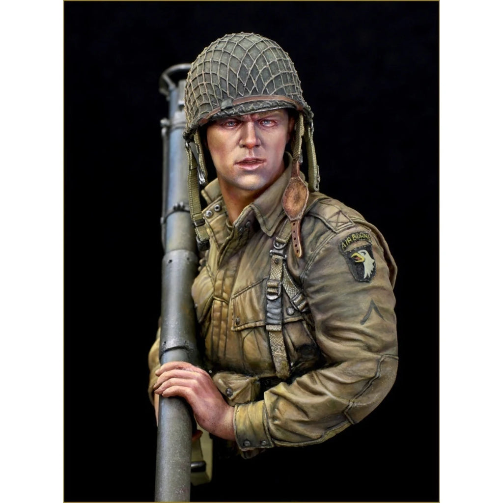 1/10 resin unpainted model kit, bust US 101st Airborne Division equipped with bazooka Unassembled and unpainted GK