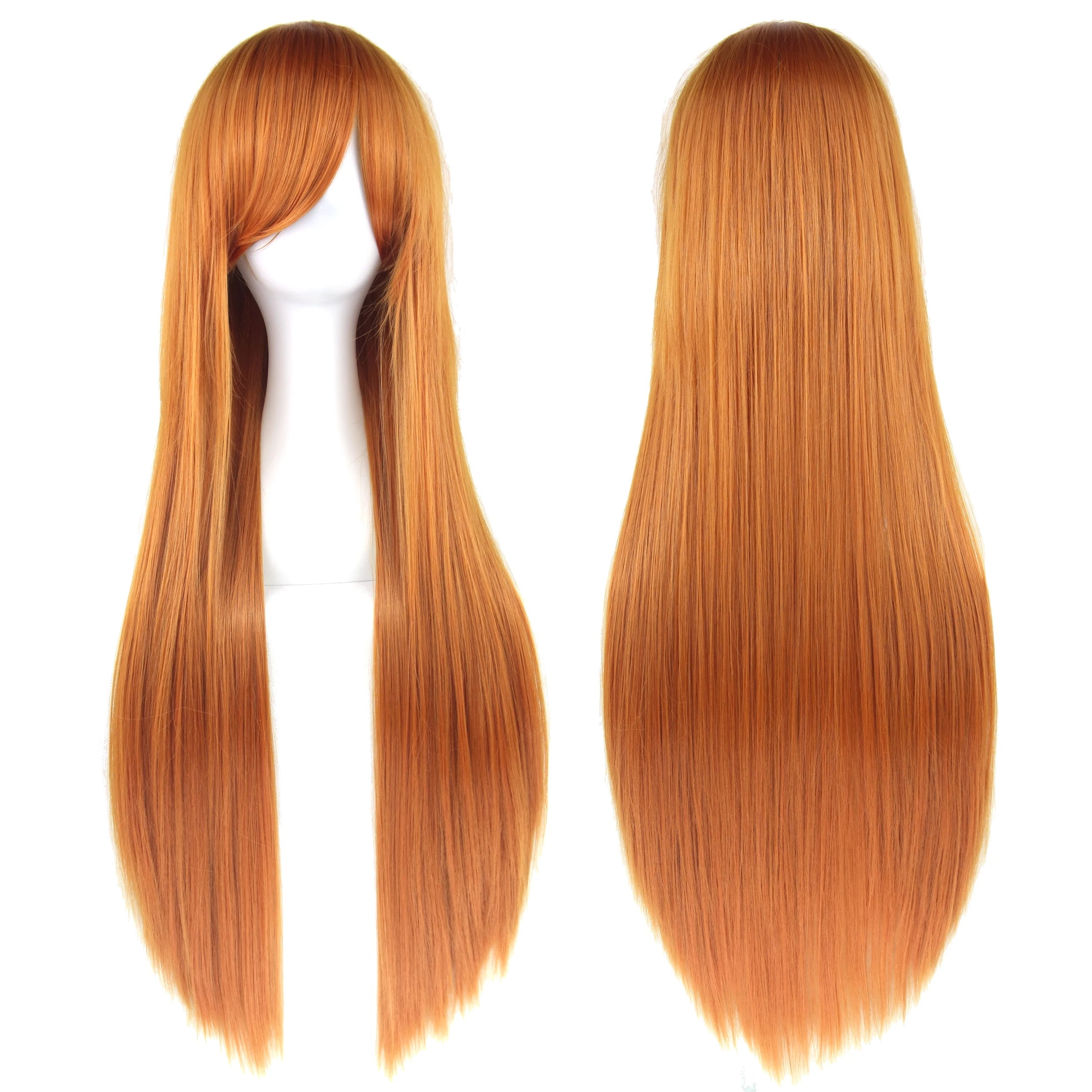 Long White Purple Cosplay Wig 80cm Straight Synthetic Hairpiece for Women Anime Party Wig