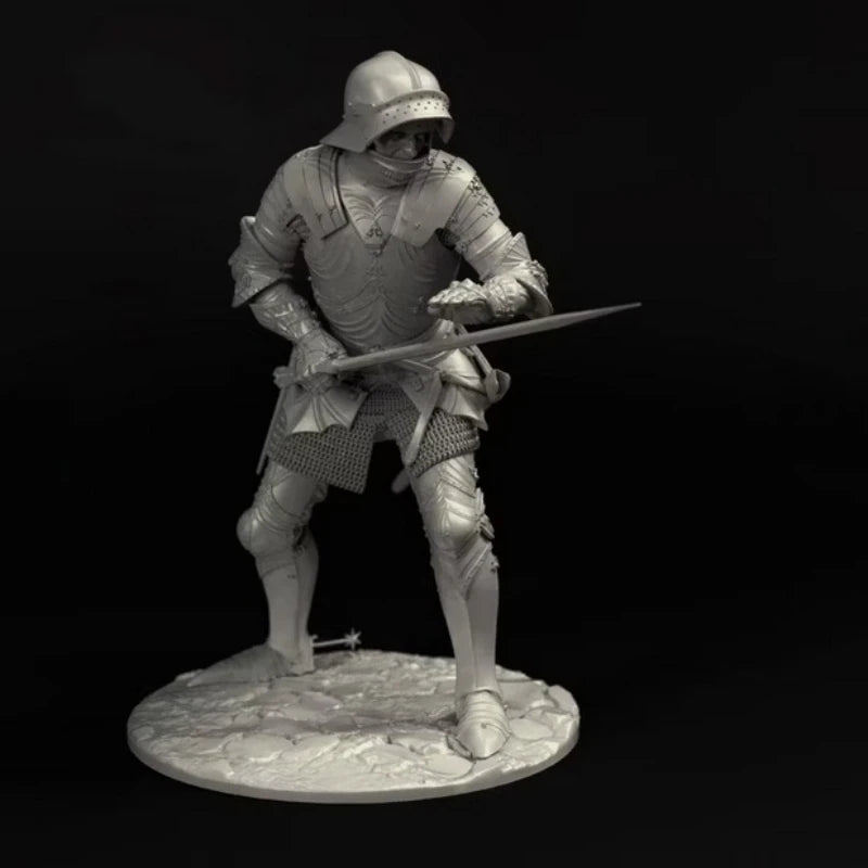 1/24 Scale Gothic Knight Figure – Unpainted Resin Model Kit for Collectors & Diorama Builders - R Supply Store