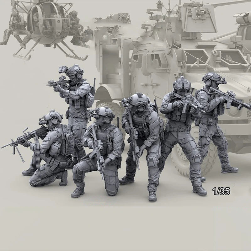 1/35 Scale Elite Special Forces Resin Figures Set (x6) - Dynamic Modern Ops Diorama Kit