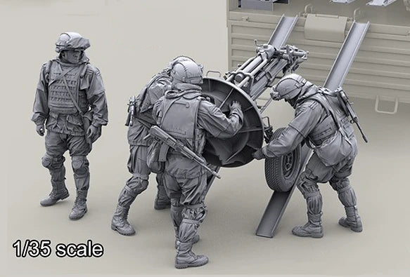 1/35 Modern Russian/Eastern Bloc Artillery Crew Resin Figure Set (x4)