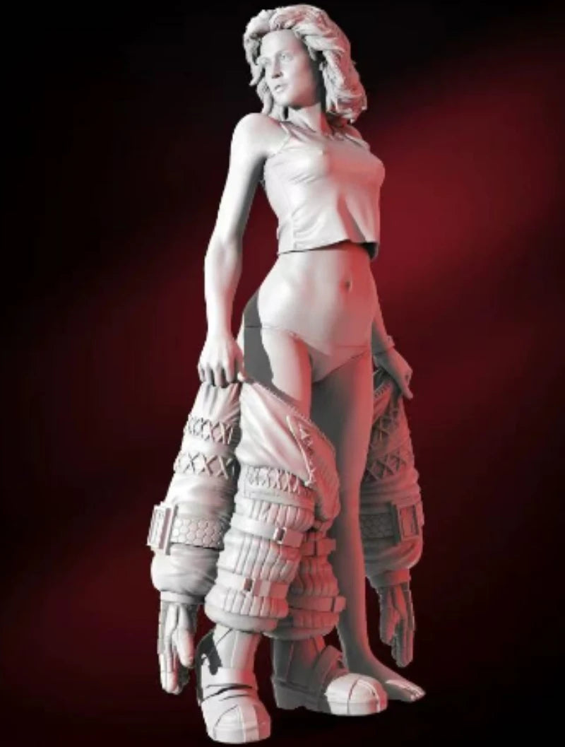1/24 Scale Die-Cast Resin Figure Model Kit Alien Pantsuit Woman Warrior Hobby Miniature Toys Unassembled Unpainted DIY Diorama - R Supply Store