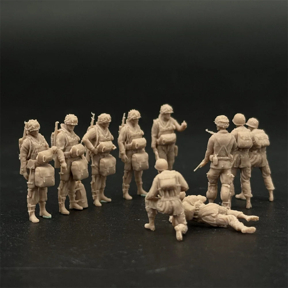 1/72 Scale WWII US Paratroopers / Infantry Action Figures Resin Model Kit (10+ Figures) - Normandy / Airborne Assault