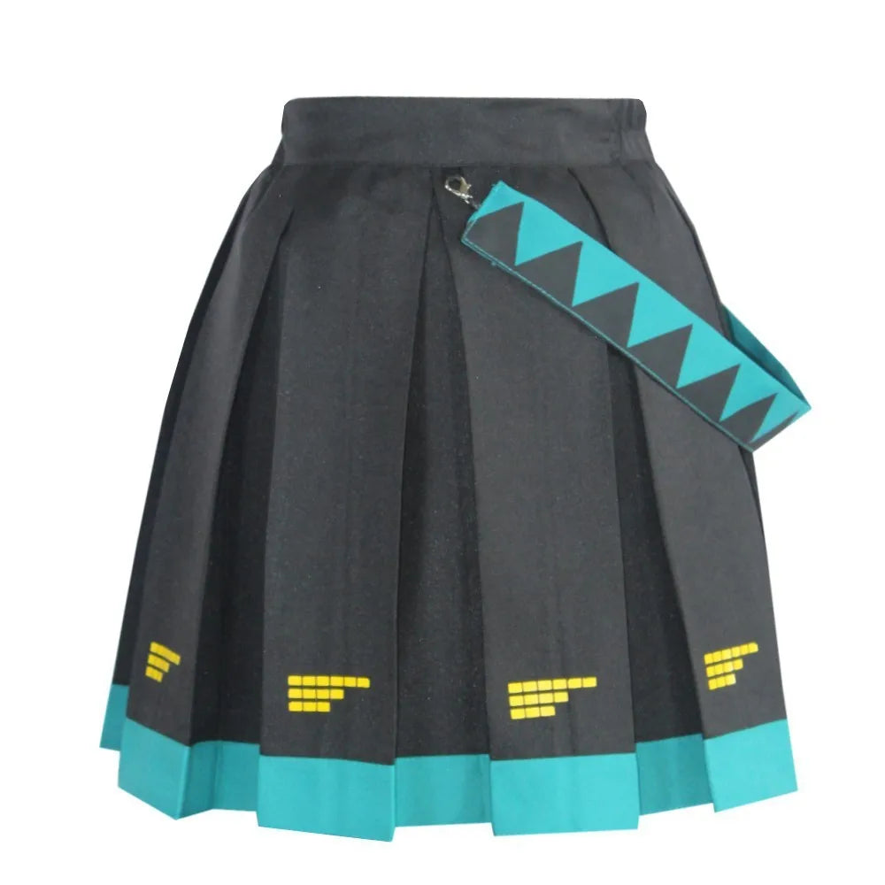 Hatsune Miku Cosplay Costume Set - JK Uniform Skirt Wig & Accessories Anime Outfit for Women
