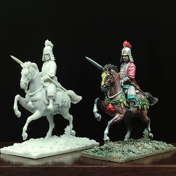 1/72 Scale Song Dynasty General Mounted Cavalry Resin Figure Kit - Unassembled Historical Miniature