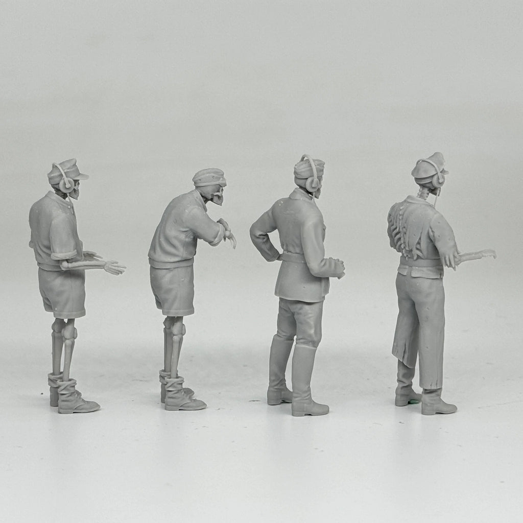 1/16 & 1/35 Scale "Imagine The Crew" | German Army Skeleton Tank Figures