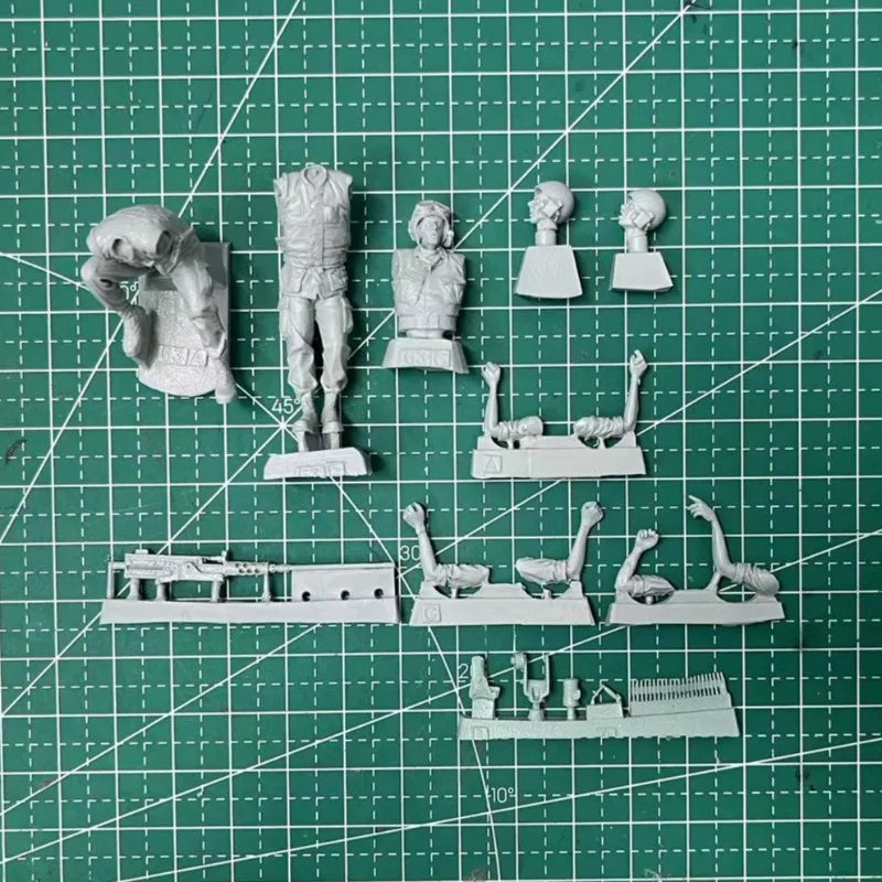 1/35 Scale Vietnam War US Army Tank Crew Set 🇺🇸 3 Resin Figures Model Kit Unassembled Unpainted - R Supply Store