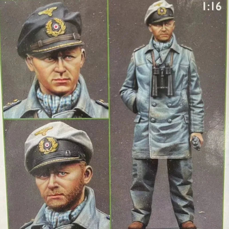 1/16 Scale WWII German Navy (Kriegsmarine) Captain Resin Figure - U-Boat Commander Miniature